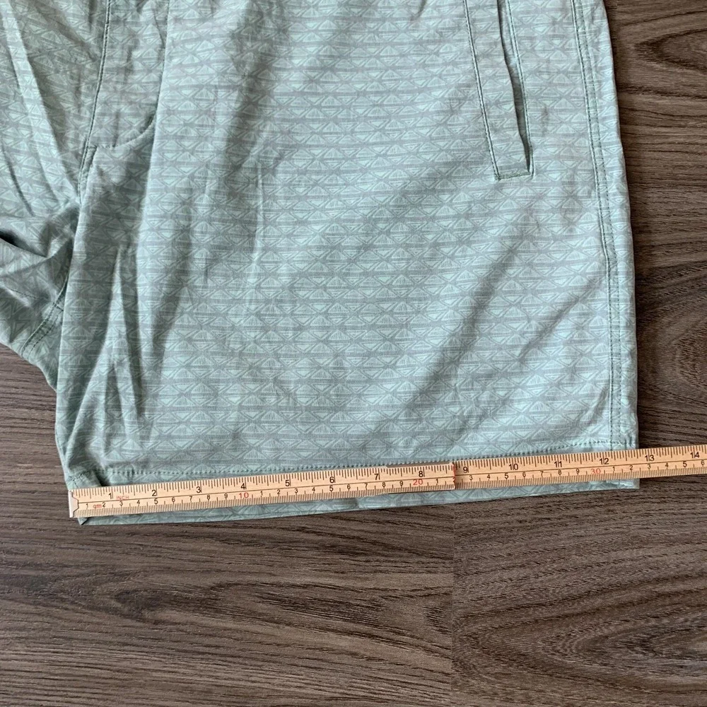 Marine Layer  Men's XL Swim Trunk Gray green Stretch Snap Front Pockets Casual